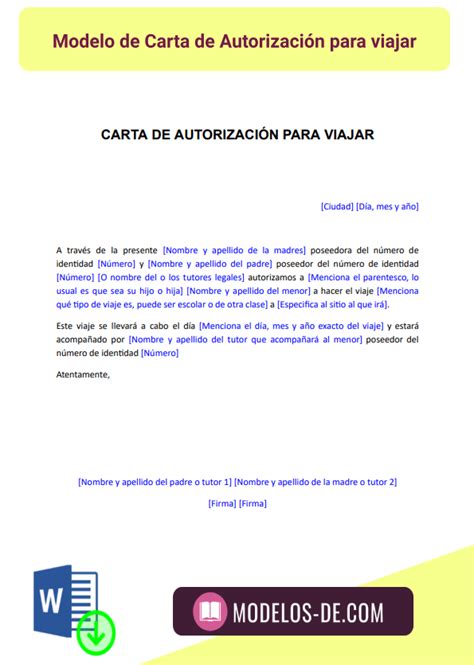 bototay|carta de autorizacion para viajar.